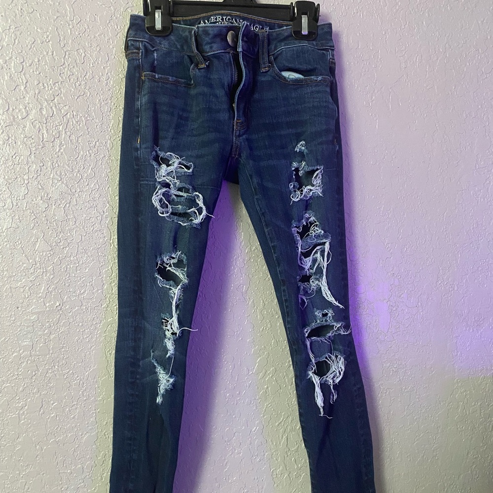 American Eagle Super Stretch Blue Jeans Size 00